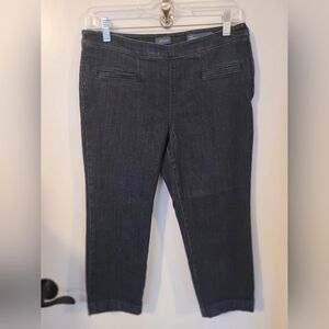 JJILL 6P blue denim capri Cropped Pants